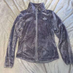 North face fuzzy zip up